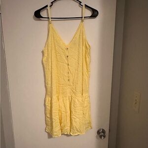 Wild Fable Yellow Button-Front Romper